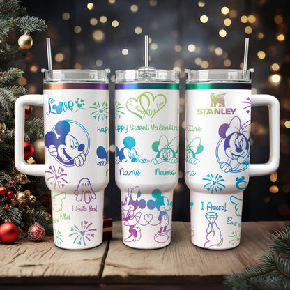 DN Mickey and Minnie Custom 40oz Tumbler  - 501MC-TB032