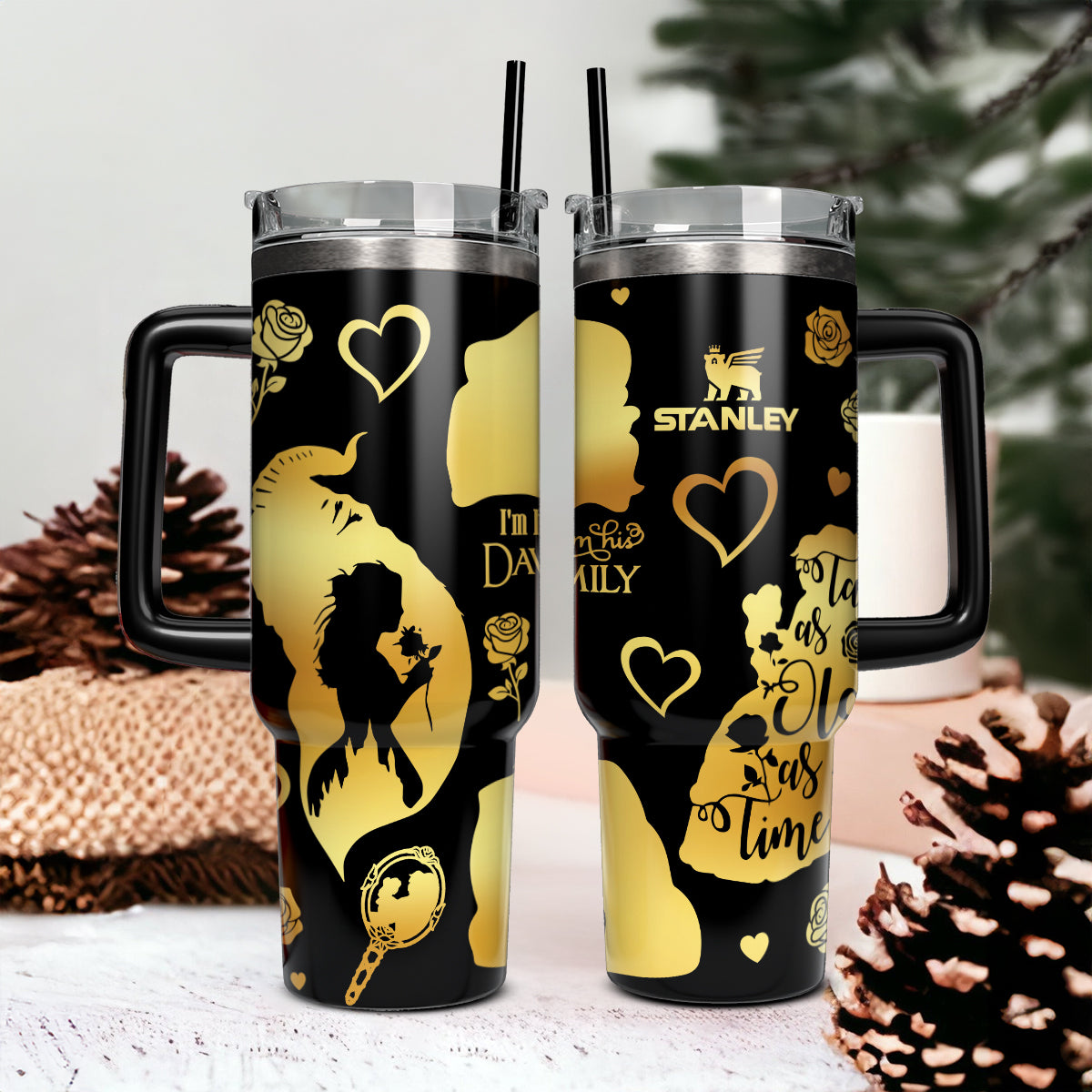 40oz Valentine DN Couple Custom Tumbler - 412MC-TB013