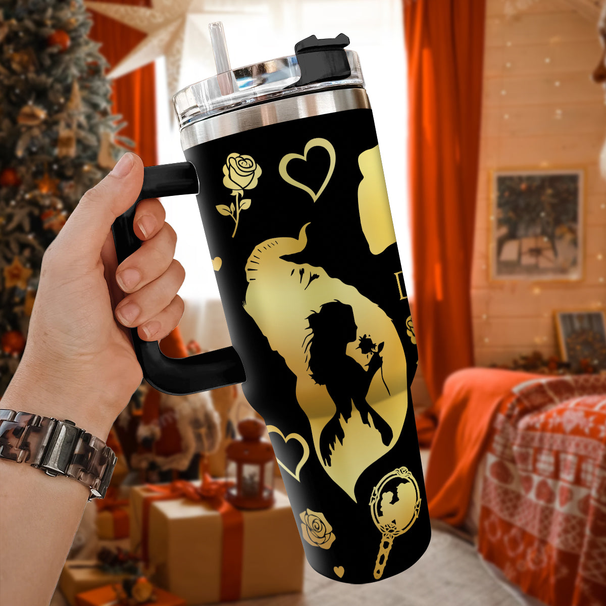 40oz Valentine DN Couple Custom Tumbler - 412MC-TB013