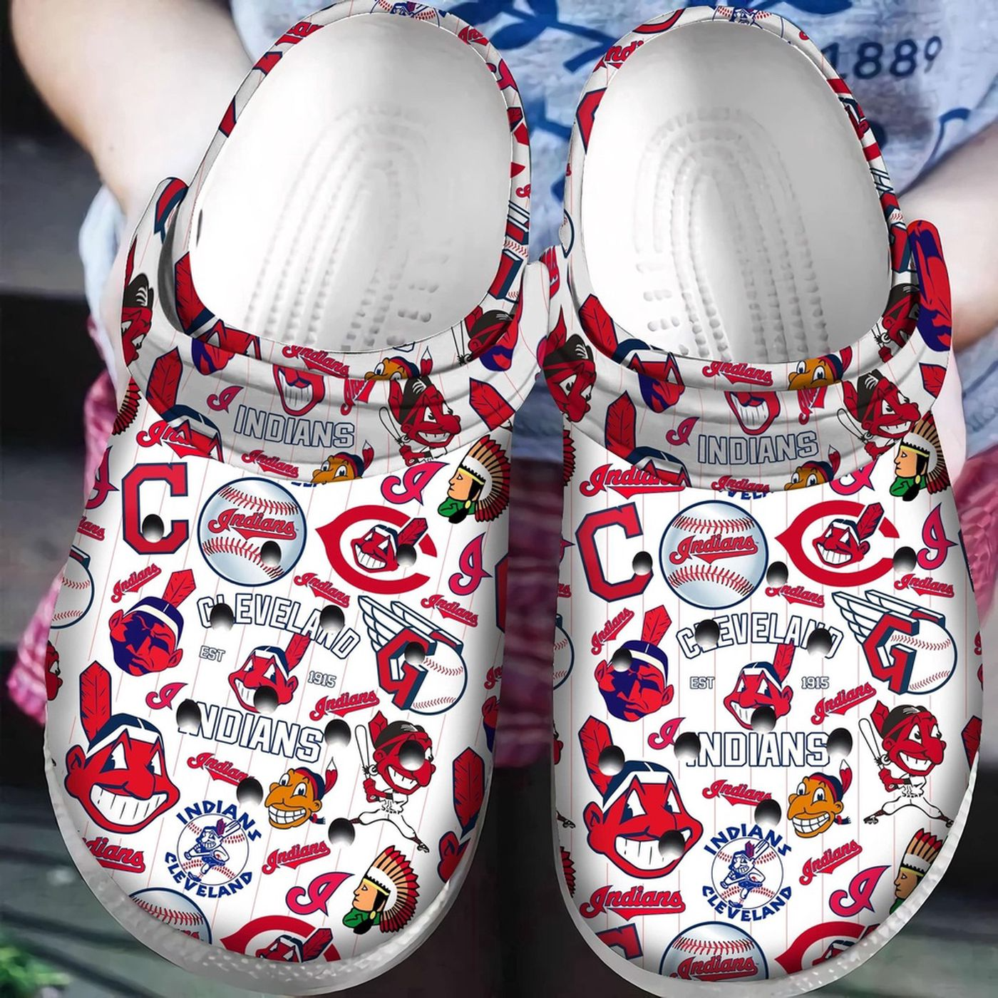 Cleveland Indians MLB Clog: Fan Baseball Shoes  - 503HL- CR126