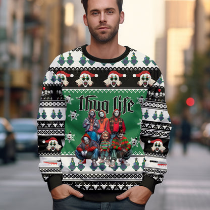 Christmas Horror Character Ugly Sweater _ 411TT- US025