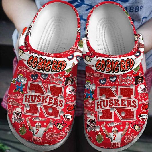 Nebraska Cornhuskers Ncaa Sport Clogs Shoes - 502HL- CR072