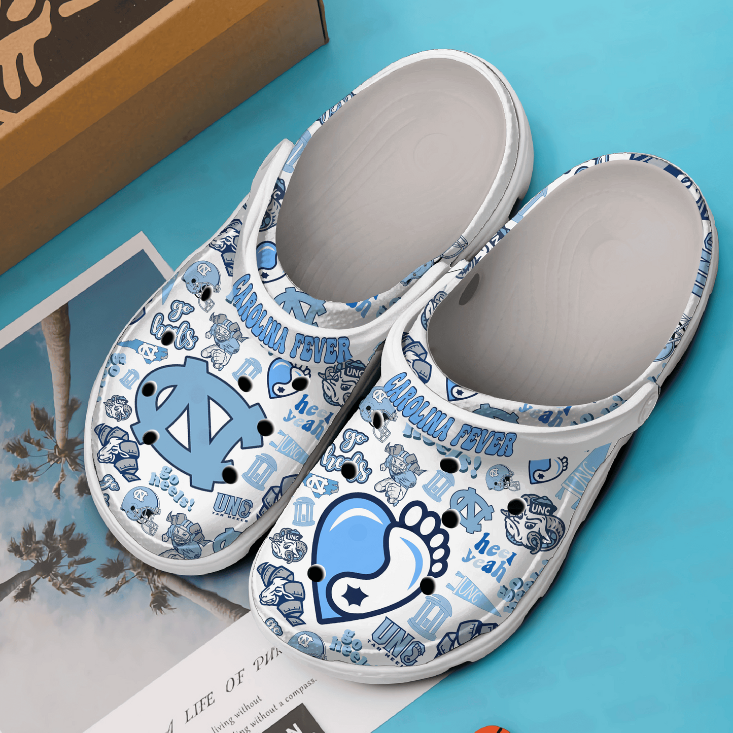 North Carolina Tar Heels NCAA Sport Clogs Shoes - 503HL- CR025