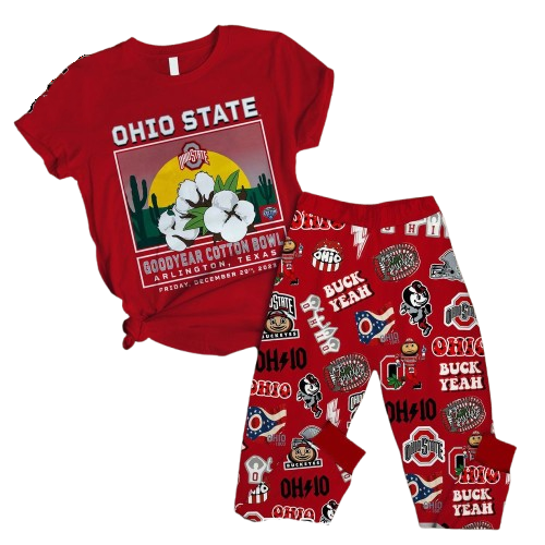 Ohio State Buckeyes For Sport Fan Full Printing Pajama Sets - 503HL- PJ044