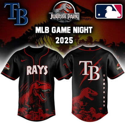 Tampa Bay Rays x  Jurassic Park  Game Night T-Rex Jersey 2025 Editons Limited