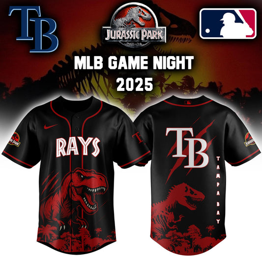Tampa Bay Rays x  Jurassic Park  Game Night T-Rex Jersey 2025 Editons Limited