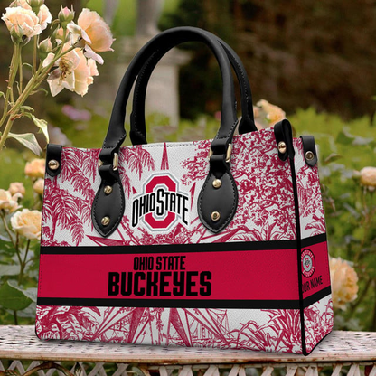 Customized Ohio State Buckeyes NCAA Leather Hand Bag - 503HL- HB016