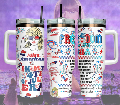 Miss Americana 4th of July Printed Tumbler- 406TTTB085