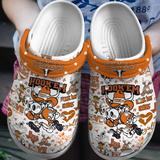 Texas Longhorns NCAA Sport Clogs Shoes - 503HL- CR034