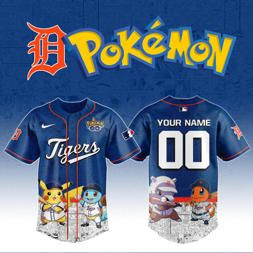 Detroit Tigers x Pokémon Go Baseball Jersey Editions Limited