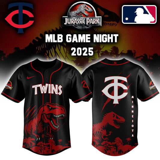Minnesota Twins  x  Jurassic Park  Game Night T-Rex Jersey 2025 Editons Limited