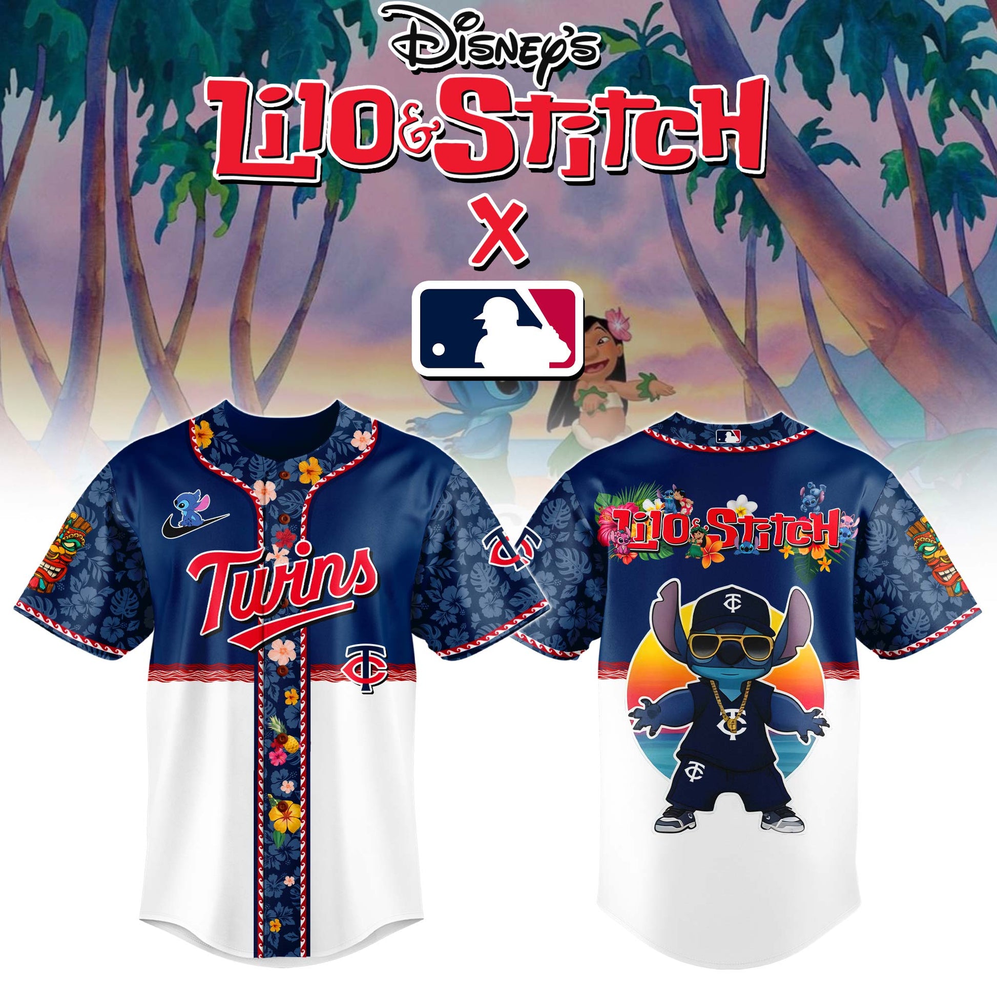 Minnesota Twins MLB x Lilo & Stitch Jersey Limited