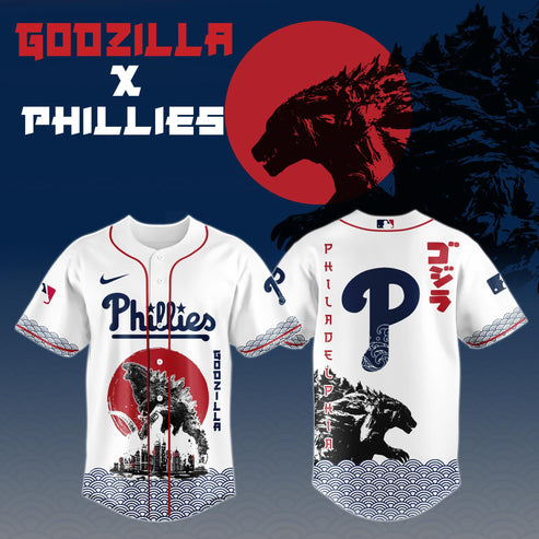 Godzilla x Philadelphia Phillies Japan Edition Jersey 2025
