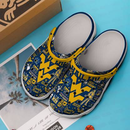 West Virginia Mountaineers NCAA Sport Clogs Shoes - 503HL- CR033