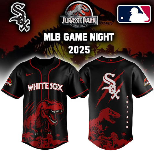 Chicago White Sox x  Jurassic Park  Game Night T-Rex Jersey 2025 Editons Limited