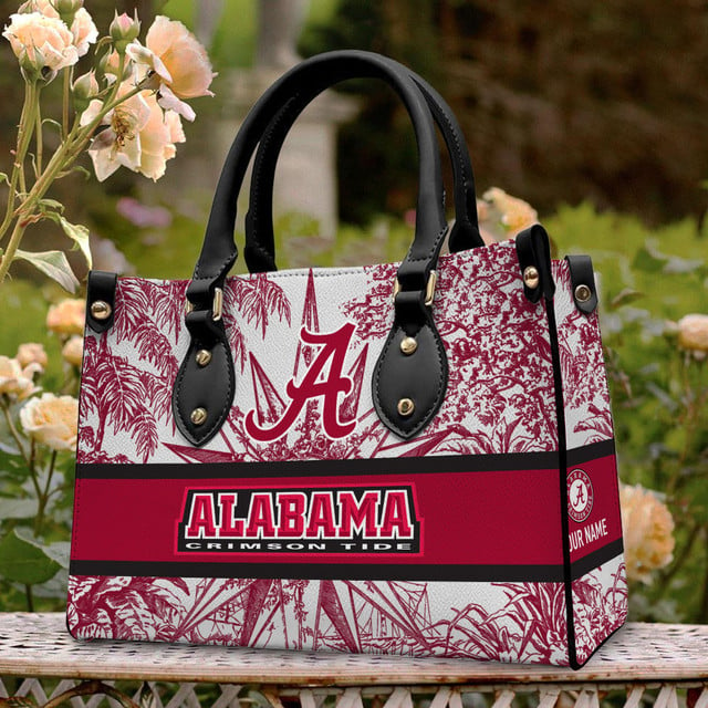 Customized Alabama Crimson Tide NCAA Leather Hand Bag - 503HL- HB008