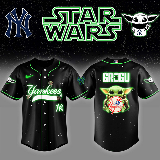 New York Yankees x Stars Wars Grogu Night Baseball Jersey Editions Limited